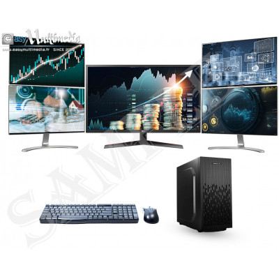 PC Trading Bourse 5 Écrans Ryzen 5