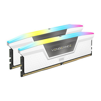 Corsair Vengeance RGB DDR5 32 Go (2 x 16 Go) 6000 MHz CL36 1.35V - Blanc