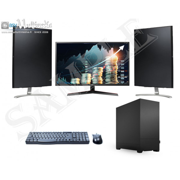 PC programmeur 3 Ecrans Ryzen 9 Multi-Affichages