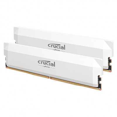 Crucial Pro DDR5 Overclocking 32 Go (2 x 16 Go) 6400 MHz CL38 Blanc