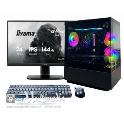 Config PC RQP bureau Gamer avec ecran 24 pouce